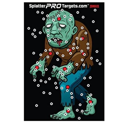 10 Pack Zombie Splatter Targets, 12x18. Shots Burst with a Bright Splatter Upon Impact. Instantly See Your Hits and Misses! 885613008731