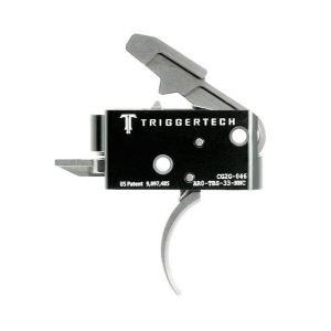 TriggerTech AR15 Competitive Curved Trigger 2 Stage Stainless Steel/Black ZTAR0TBS33NNC