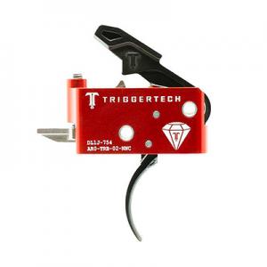 TriggerTech, TriggerTech, Trigger, 1.5-4.0LB Pull Weight, Fits AR-15, Diamond Curved Trigger, Right Hand, Adjustable, Black Finish, Includes Installation Tools, Instructions Book, & TriggerTech Patch AR0-TRB-14-NNC