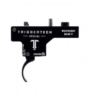 Triggertech Weatherby Mark V Special Curved Trigger, 1 - 3.5 lb, Black, WM5-SBB-13-NBW WM5SBB13NBW