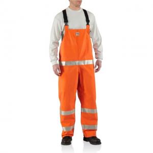 Carhartt Flame-Resistant Rainwear Bib Overall, Bold Orange, 2XL/Tall, 100445-827-TLL-2XL