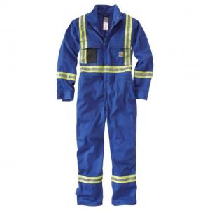 Carhartt Flame-Resistant Striped Coverall, Royal, 34/Short, 101705-434-SHT-34