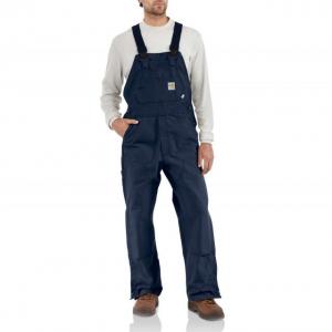 Carhartt Flame-Resistant Duck Bib Overall, Dark Navy, 46/28, 101627-410-28-46
