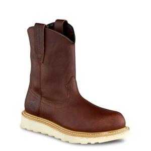 Irish Setter Ashby 83908 Mens Pull-On Boot w/ Safety Toe, 9 in Height, Briar Turbo Vegas Leather, EE Extra Wide Width, Brown, 13, 83908E2130