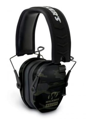 Walkers Razor Slim Shooter Folding Electronic Ear Muff, 23 dB NRR, Multicam Camo/Grey, GWP-RSEM-MCCG 888151017937