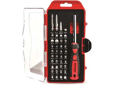 Birchwood Casey Pro Screwdriver Set 40 Pc Kit Red BC-PROSDS