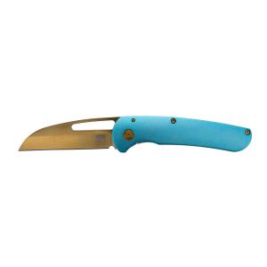 SOG Knives Escape FL Folding Knife 3" Sheepsfoot Blade Blue Gold SGSOG14520257 