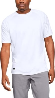 Under Armour UA Tactical Tech Short Sleeve T-Shirt - Men's, White, Small, 1005684101SM