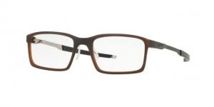 Oakley Steel Line S OX8097 Single Vision Prescription Eyeglasses 809704-54 - Matte Dark Amber Frame