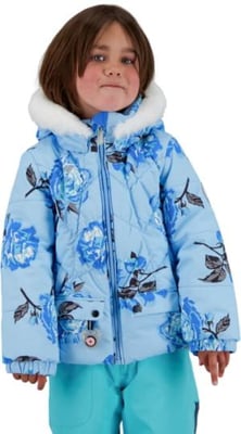 Obermeyer Roselet Jacket - Girls, Roses-R-Blue, 5, 51075-21028-5