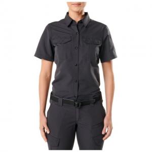5.11 Tactical Fast-Tac Short Sleeve Shirt - Women's, Charcoal, XL, 61314-018-XL