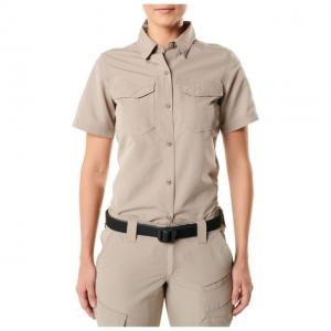 5.11 Tactical Fast-Tac Short Sleeve Shirt - Women's, Khaki, L, 61314-055-L