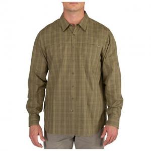5.11 Tactical Echo Long Sleeve Shirt, Underbrush Plaid - 72494-821-L