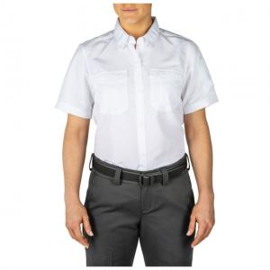 5.11 Tactical Women's Fast-Tac Short Sleeve Shirt, Uniform White, Small, 61314-992-S