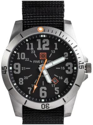 5.11 Tactical Field Watch 2.0, 44mm, Stainless Steel, Nylon NATO Band, Black, 1 SZ, 56625-019-1 SZ 566250191SZ