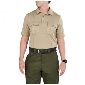 5.11 Tactical Class A Uniform Short Sleeve Polo, Silver Tan - 41238-160-M-R