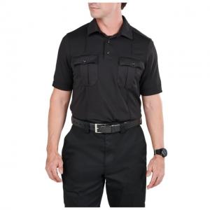 5.11 Tactical Class A Uniform Short Sleeve Polo, Black - 41238-019-L-R