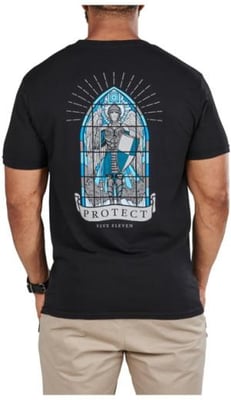 5.11 Tactical St Michael Stained Flass S/S Tee - Mens, Black, M, 41195YJ-019-M
