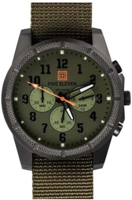 5.11 Tactical Outpost Chrono Watch, 44mm, Stainless Steel Case, Tac Od, 1 SZ, 56722-188-1 SZ