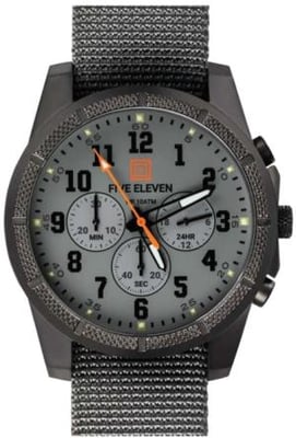 5.11 Tactical Outpost Chrono Watch, 44mm, Stainless Steel Case, Storm, 1 SZ, 56722-092-1 SZ