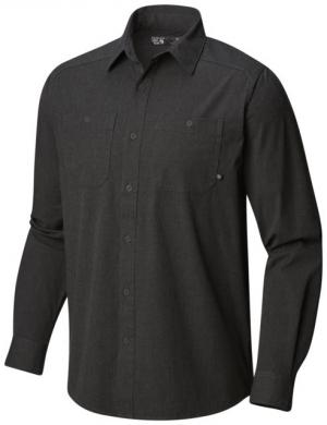 Mountain Hardwear Riveter Twill Long Sleeve Button Up Shirt - Men's, Stealth Grey, Small, 1792871006-S