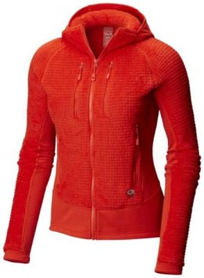 Mountain Hardwear Monkey Grid Hooded Jacket - Women's, Fiery Red, Large, 1792951636-L