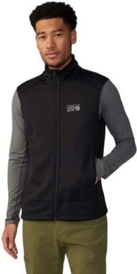 Mountain Hardwear Sendura Vest - Men's, Black, Medium, 2042971010-BLACK-M