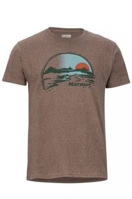 Marmot Weaver Tee Short Sleeve - Men's, Brown Heather, Small, 49400-7139-S