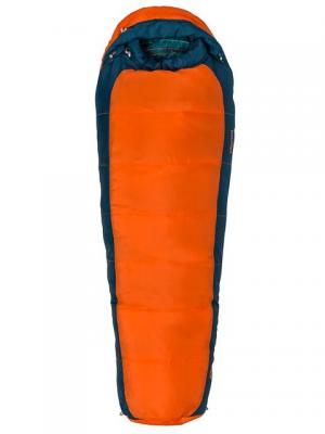 Marmot Banzai Trestles 35 Sleeping Bag - Kid's, Mandarin Orange/Denim, Reg 4ft / Left Zip, 38480-9503-LZ