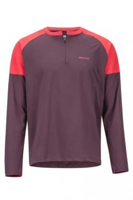 Marmot Bowery Long Sleeve - Men's, Burgundy/Blush, Extra Large, 42260-7273-XL