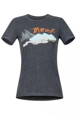 Marmot Esterel Tee Short Sleeve - Women's, Charcoal Heather, Large, 47740-1204-L