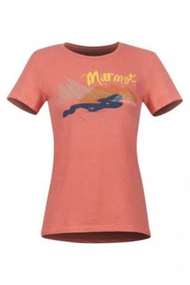 Marmot Esterel Tee Short Sleeve - Women's, Flamingo Heather, Large, 47740-8289-L