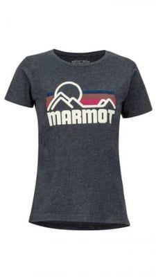 Marmot Coastal Tee SS - Women's, Charcoal Heather, Large, 47120-1204-L