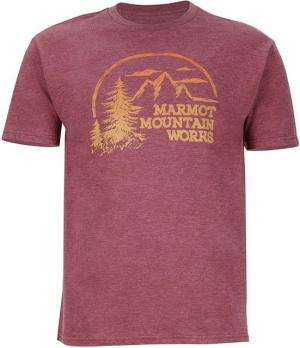 Marmot Organic T-Shirt Halation - Men's, Burgundy, 2XL, 900993-6995-Burgundy-XXL