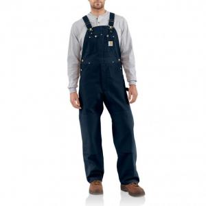 Carhartt Duck Bib Overall for Mens, Dark Navy, 44/28, R01-DNY-28-44