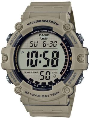 Casio Outdoor Classic 10-Year Battery Digital Watch w/Resin Strap - Mens, Tan, One Size, AE1500WH-5AV AE1500WH5AV