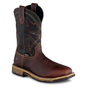 Irish Setter Marshall 83938 Mens Pull-On Boot w/ Safety Toe, 11 in Height, Waterproof, Leather, D Medium Width, Dark Brown/Black, 10.5, 83938D 105