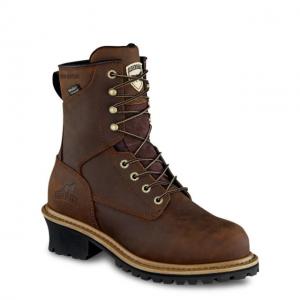 Irish Setter Mesabi 83236 Women's Logger Boot w/ Safety Toe, 8 in Height, Waterproof, Leather, B Medium Width, Brown, 8, 83236B 080