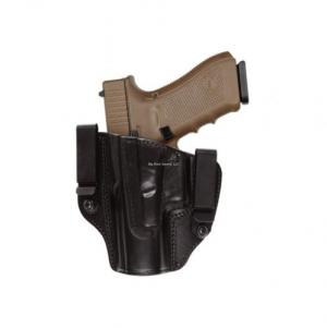 Tagua Texas 1836 Dual Clip Leather Holster Fits S&amp;W Shield 9mm&amp;.40mm Black-Left Handed