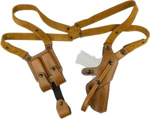 Tagua Gunleather Elite Shoulder Holster, Shoulder Holster for 1911's Full Size, Right Hand, Brown, TX-ELITE-SH4-202 TXELITESH4202