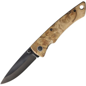 Stone River Gear 2BMD Ceramic Folder Linerlock Pocket Knife with Desert IronWood Handle