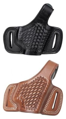 Cebeci Arms Leather Half Pancake Holster B.Weave, Taurus Model 4510 Judge 3in, Right, Basketweave, Tan, 20955RT65