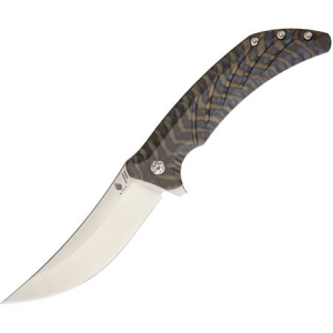 Kizer Cutlery 4482A2 Nomad Clip Point Blade Linerlock Folding Pocket Knife with Anodized Titanium Handle