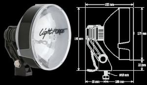 Lightforce Performance Lighting Driving Lights Twin Pack Halogen Flashlight, 170 RMDL High Mount 12V 100W, Twin Pack, RMDL170HT-GJQC