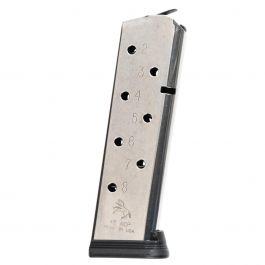 Colt Magazine with Base Pad 1911 Government, Commander 45 ACP 8-Round Stainless Steel - 423653 