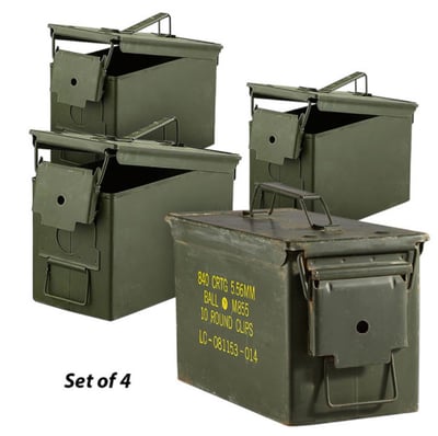 U.S. Military Surplus .50 Caliber Ammo Cans, Grade A, Set of 4 - $50.15 after code: MERRY15 (Free S/H over $25)