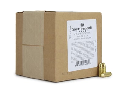 Southforged Ammo Remanufactured 9mm 115 Gr FMJ 500 rounds - $92.14 