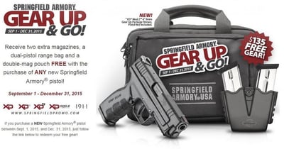 New Mail In Rebate From Springfield Armory - Receive two extra magazines, a dual-pistol range bag and a double-mag pouch