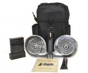 KCI AR-15 100 Round Clear Drum Magazine w personal loader and pouch - $104.99 