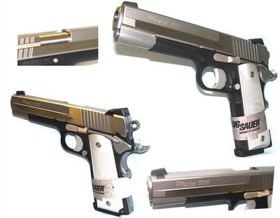 Sig 1911 Two-Tone 45 ACP Aluminum Grips Night Sights 5" Barrel, 8 rds - $886.07 (Free S/H on Firearms)